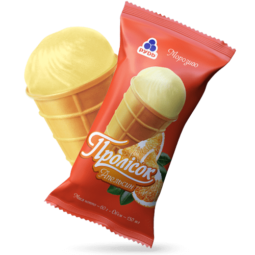 «“PROLISOK” ORANGE-FLAVOURED ICE CREAM» Ice Cream